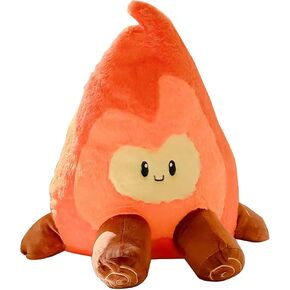 Simulation Campfire Plush Pillow, Bonfire Stuffed Plushie Toys Fake Fire Firewood Plush Pillow for Outdoor Camping Room Decor