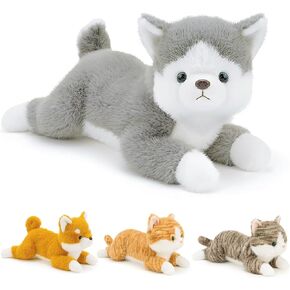 19Inch 3 Pounds Dog Weighted Stuffed Animals, Cute Realistic Puppy Stuffed Animal, Sensory Comfort Plush Throw Pillow Toy, Stuffed Dog Plush Gift for Adults Kids Youth