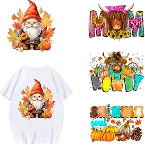 3 Sheets Thanksgiving Pumpkin Truck Iron on Patches Autumn Maple Leaf Design Iron on Transfer Stickers for Autumn Theme Thanksgiving T-Shirt Hoodies Pillow Clothing Fabric DIY Craft Decor