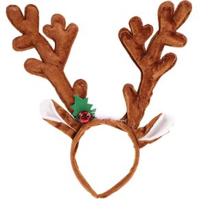 Ciieeo Christmas Reindeer Antlers Headband Deer Costume Accessory Women Festive Antler Hair Headpiece Christmas Party Cosplay