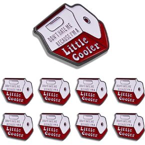 6/12/50/100Pack Cartoon Little Cooler Enamel Lapel Pin 1.2 Inch -Metal Don't hate me because I'm a little cool milk box Hat Men Women Travel Badge Brooch