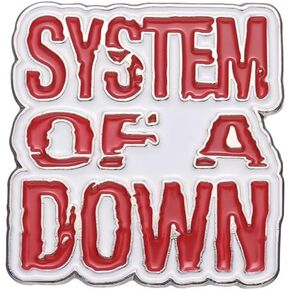 System Of Down Enamel Lapel Pins Red Against Systems Of Oppression And Violence Badge Brooch For Backpacks