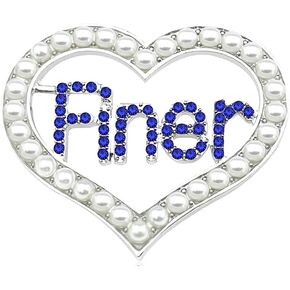 Sorority Silver Soror Heart Letters Finer Brooch Zeta Greek Society Jewelry For Women