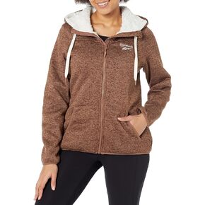 Reebok Women's Sherpa Lined Sweater Fleece Jacket