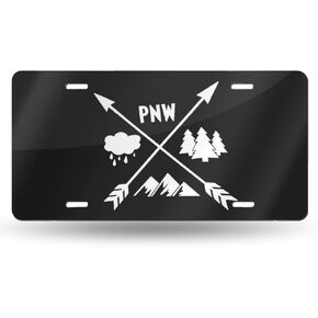 License Plate Music Notes and Daisy Flowers On Black Decorative Car Front License Plate,Vanity Tag,Metal Car Plate,Aluminum Novelty License Plate for Men/Women/Boy/Girls Car,6 X 12inch