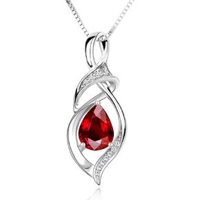 Birthstone Necklace for Women, Gemstone Necklace for Girlfriend, Mom Birthday Gifts for Women, Gifts for Wife Anniversary, Christmas Gifts