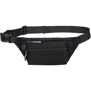 Fanny Pack Waistbag for Men Women, Waterproof Belt Bag, Crossbody Chest Pack for Travel Hiking Running Walking Outdoor Sport (Black), small