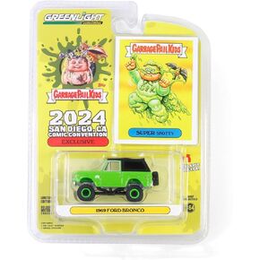 Greenlight 51617 Garbage Pail Kids 2024 San Diego Comic Con Exclusive 1969 Bronco - GPK 1:64 Scale Diecast with Collector Sticker Card