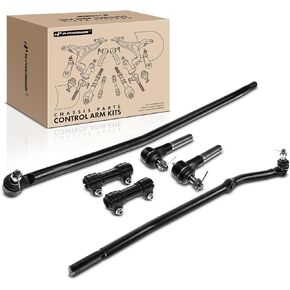 A-Premium Set of 6, (2) Inner Tie Rod End & (2) Outer Tie Rod End & (2) Tie Rod Adjusting Sleeves, Compatible with Dodge Ram 1500 1998-1999, Ram 2500 1998-1999, 4WD