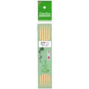 ChiaoGoo Double Point 8 inch (20cm) Bamboo Natural Knitting Needle Size US 10.5 (6.5mm) 1017-10.5