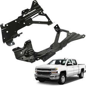 Front Inner Bumper Bracket Set Left and Right Side Black Replacement for 2016-2018 Silverado 1500 GM1063113 GM1062113