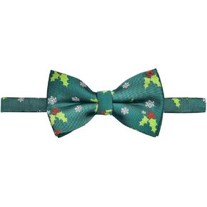 Retreez Christmas Holly Leaves And Berries Woven Pre-tied Boy's Bow Tie