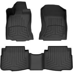 WeatherTech FloorLiner HP Custom Fit Floor Mats for Subaru Legacy, Outback - 1st & 2nd Row (441583-1-2IM), Black