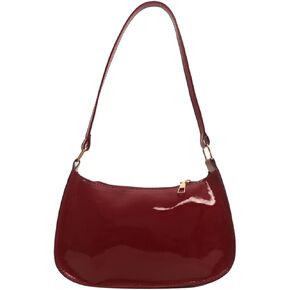 Patent Leather Clutch Purse Shiny Evening Handbags for Women Armpit Shoulder Bag MINI Hobos