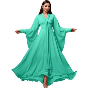 TOLEEN Summer Floral Dresses for Women Long Sleeve Casual Style Beach Swing Dresses
