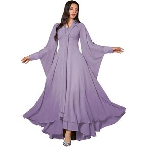 فساتين TOLEEN الصيفية المزخرفة بالزهور للنساء بأكمام طويلة ونمط كاجوال على الشاطئ in Kuwait