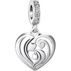 Mother Daughter Mom Women Bead Charms Compatible with Pandora Bracelets Christmas Halloween