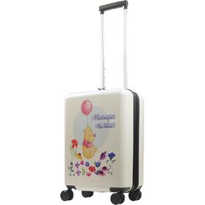 FUL Disney Winnie The Pooh 22.5 Inch Carry-On Luggage, Hardshell Rolling Suitcase with Spinner Wheels, White