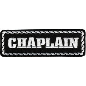 Hot Leathers Chaplain Patch (4" Width x 1" Height), Black