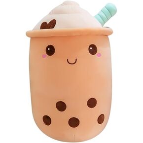 Cute Milk Tea Plush Toys, Stuffed Milk Tea Cup Plushie Pillow, Soft Cartoon Gift for Kids Home Decor (Coffee)
