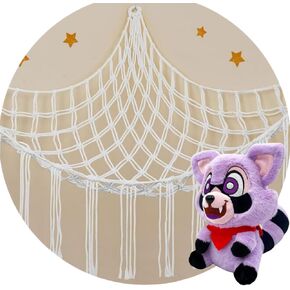 Stuffed Animal Hammock with Indigo Toys Plush - 9" Plush Cute Park and Toy Hammock - Toys and Stuffed Figure - Soft Pillow for Home Decorations and Stuffed Animal Net (Raccoon V1)