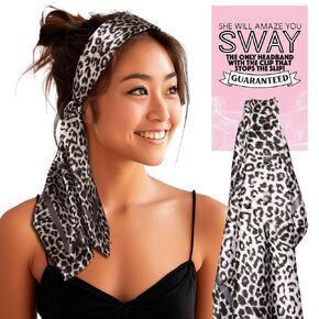 SWAY Patented 6-Clip Non Slip Headbands for Women - Large 35inch - Cute Luxury Fashion Silk Like Satin Boho Bandana Head Scarf - Head Coverings That Can Be Styled in Multiple Ways - Turban Bow Knotted
