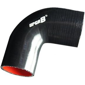 خرطوم السيليكون Upgr8 Universal ذو 4 طبقات عالي الأداء 90 درجة للكوع المخفض (2.25 بوصة (57 مم) إلى 2.5 بوصة (63 مم)، أسود) in Kuwait