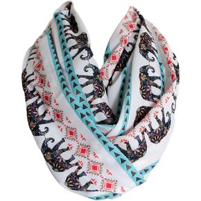 Etwoa الفيل طباعة إنفينيتي وشاح دائرة حلقة وشاح in Kuwait