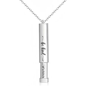 Be Kind Of a b Sister Necklace Best Friend Jewelry Hidden Message Best Friends Sorority Sisters Friendship Jewelry Gift keyring White Elephant Gifts For Women Adults Stocking Stuffer For Women