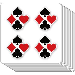 Card Suites Poker Stickers 1in for Scrapbooking, Arts, Craft, Kids DIY, Calendars Journals 80-Pack
