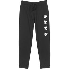 Fifth Sun Women's PAW Print Lounge Pants, Black, X-Large