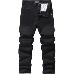Men's Slim-Fit Stretch Cotton Tapered Casual Chino Pants
