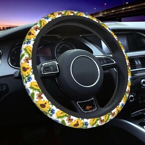 Blue Evil Eye Turkey Greece Steering Wheel Cover Car Accessories Cute for Women Girls Girly Universal 15 Inch Neoprene Auto Interior Decor Anti Slip Car Truck Protector