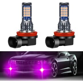 2Pcs H8/H11 LED Blue Fog Light Bulbs,24LEDs High Bright 3030 Chips H11 LED Bulbs Replacment Kit,DRL Fog Lights for Car Trucks, SUVs, Vans, 12-36V