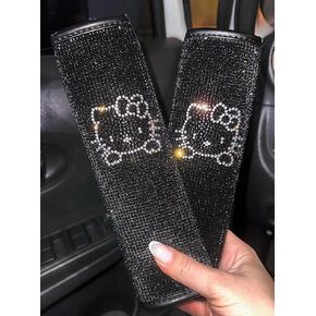 Fashion Car Ultra Bling Steering Wheel Cover with Sparkly Diamond Rhinestones, Gorgeous Accessory with Anti Slip Lining Extra Bling Especially Shiny Cat Exotic Universal (Colorful)