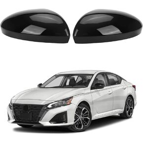 غطاء مرآة بديل مباشر أسود لامع لسيارة Nissan Altima 2019-2024، OEM #: 96374-6CA9A، نمط استبدال مباشر، وليس نمط الملصق (أسود)
