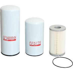 FF5776 K37-1029 Fuel Filter Kit, Compatible With Cummins ISX15 Oil Change Kit OE# LF14000NN FF5776 K37-1029