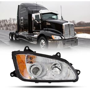 Headlights for Kenworth T660 T170 T270 T370 T440 T470 T700 2008-2016 Front Headlight Assembly OE Replacement Passenger Right Side DOT Approved [Included All Bulbs]