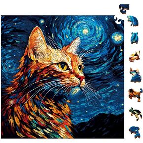 Wooden Puzzles Jigsaw Puzzles 286pcs DIY Puzzle for Adults and Kids Starry Sky Puzzles-Gift for Christmas, Home Decorations, and Mindful Play 11 * 11 Inch in Saudi Arabia