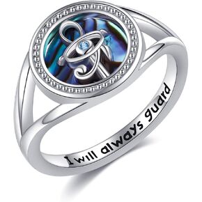 Ankh Ring 925 Sterling Silver Eye Of Horus Ring Ancient Egyptian Jewelry Ankh Jewellery Gifts for Women (7) in Saudi Arabia