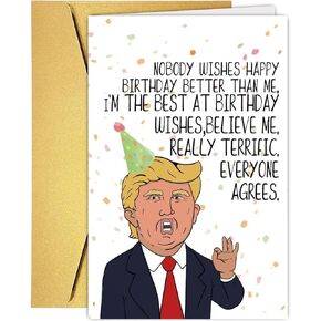 UUEFKTN Hilarious Happy Birthday Card for Him Her, Funny Birthday Cards Gift for Husband Wife Boyfriend Girlfriend, Cute Joke Birthday Decor For Men Women
