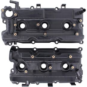 NewYall Left and Right Engine Valve Cover with Gaskets for Nissan Pathfinder 3.5L 2002-2004, Infiniti QX4 3.5L 2002-2003