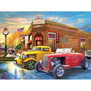RoseArt - American Nostalgia - Hot Rod Garage - 550 Piece Jigsaw Puzzle for Adults