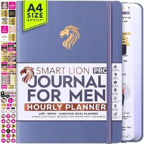Journal for Men - Life & Work Planner, A 12 Month Goal Planner to Increase Productivity & Positivity, Daily Gratitude Journal for Men and Mindfulness Journal | Manifestation Journal or Planner, Start Anytime - Vertical Planner