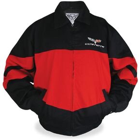SR1 Performance Corvette Color Block Twill Jacket w/C6 Emblem - Officially Licensed Chevrolet Coat