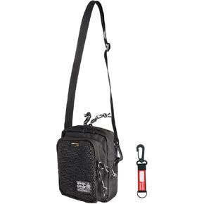 Rough Enough Small Cell Phone Crossbody Dog Walking Bag for Men Teens Boys with Functional Compartment Outdoor Hiking Black
