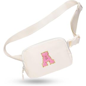 Birthday Gift for 5 6 7 8 9 10 11 12 13 Years Old Girls, Daughter, Initail A Fanny Packs for Teens, Fashion Belt Bag with Adjustable Strap Waterproof, Trendy Preppy Stuff for Teenagers