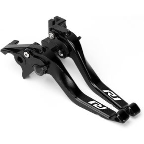 Motorcycle Short Brake Clutch Levers Compatible with Yamaha YZF R1 2009-2014 | Front Shorter Levers Handles YZFR1 YZF-R1 Accessories (Black)