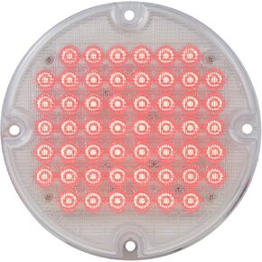 Grand General 82353 Red/Clear Sealed Light (7" Smart Dynamic 52 LED Bus)