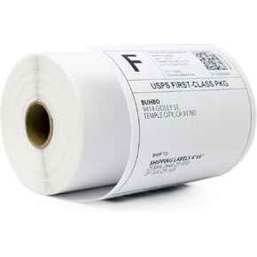 Buhbo 4"x 6" Direct Thermal Shipping Labels for Zebra 2844 ZP-450 ZP-500 ZP-505 (250 Labels Per Roll)